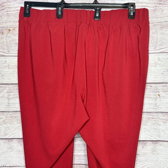 Torrid Pull on Cuffed Rusty Rose Trouser Stretch Pleat Front Pants Size 2 Plus - Picture 3 of 8
